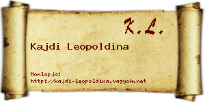 Kajdi Leopoldina névjegykártya
